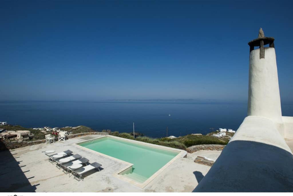 Spectacular Sunset View Villa At Melissaki Ioulis Exterior photo